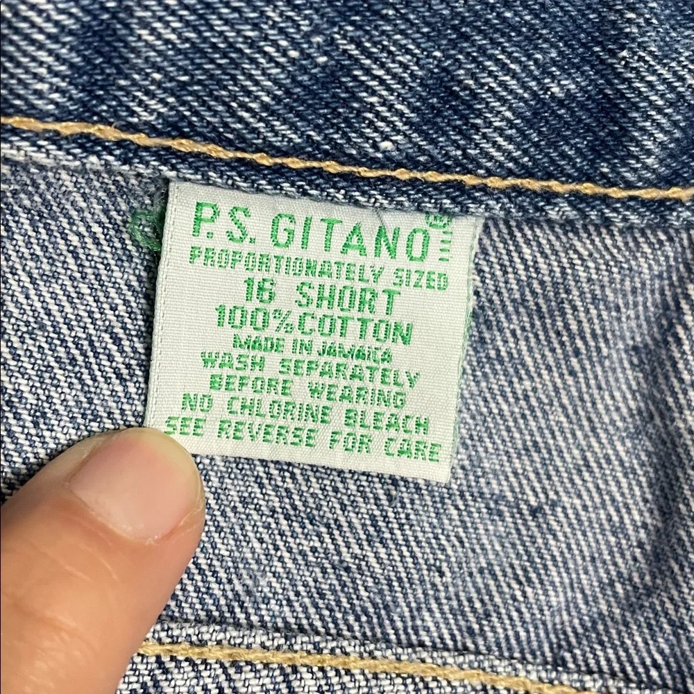 Vintage Gitano Mom Blue High Rise Tapered Leg  Denim Jeans 16 Short - Picture 6 of 7